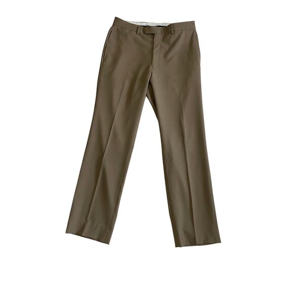 Lauren Ralph Lauren Total Comfort Men’s Wool Dress Pants 32x32 Taupe Brown khaki - Picture 1 of 7